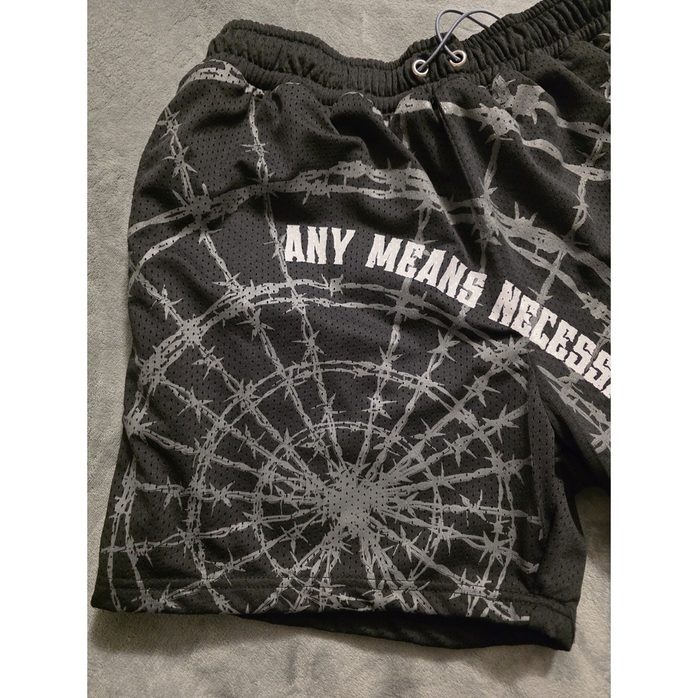 Any Means Necessary Mens Shoets Size L Black White - Picture 9 of 11